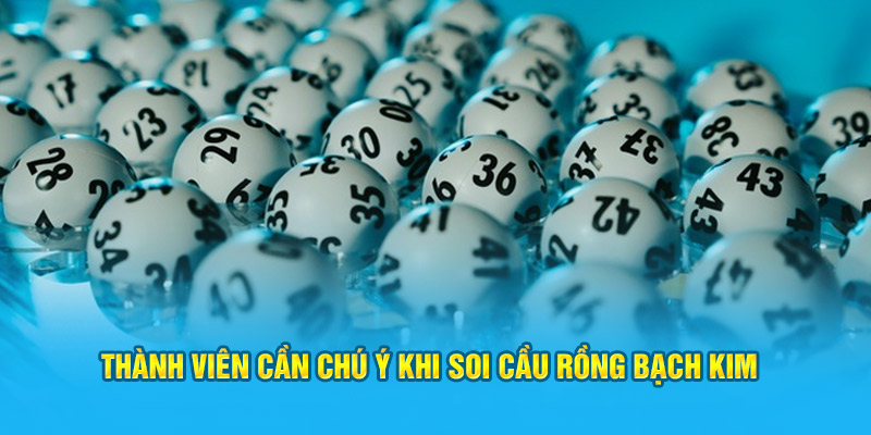 Thành viên cần chú ý khi soi cầu rồng bạch kim